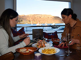 Sea Breezes Restaurant is based on Portree Pier and offers diners stunning Isle of Skye Sea views.