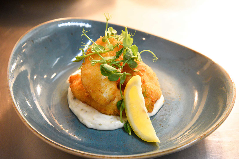 Enjoy Scampi and Fish at Sea Breezes Seafood restaurant