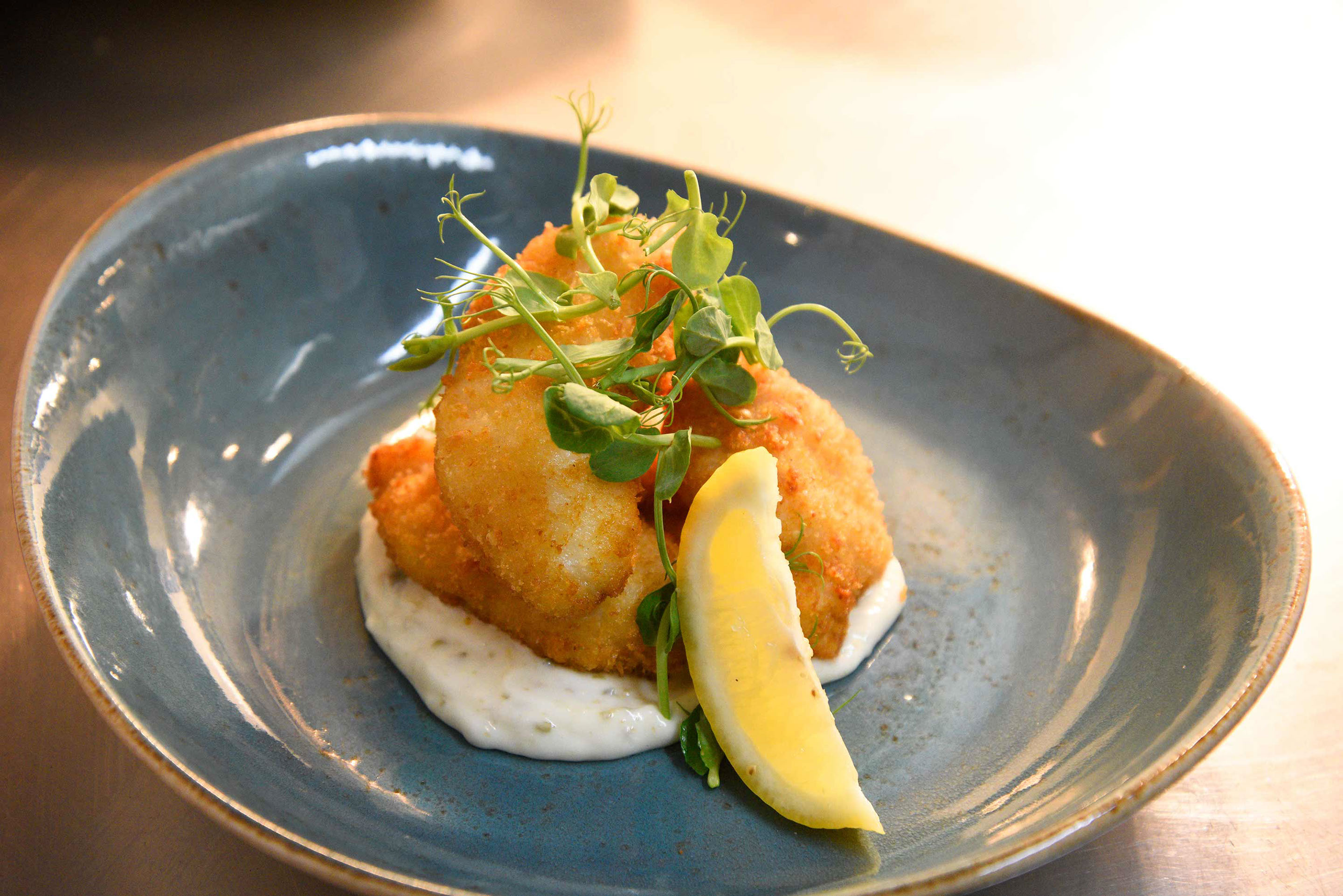 Classic dishes such as Scampi and Steak and Chips are also available at Sea Breezes Seafood Restaurant in Portree