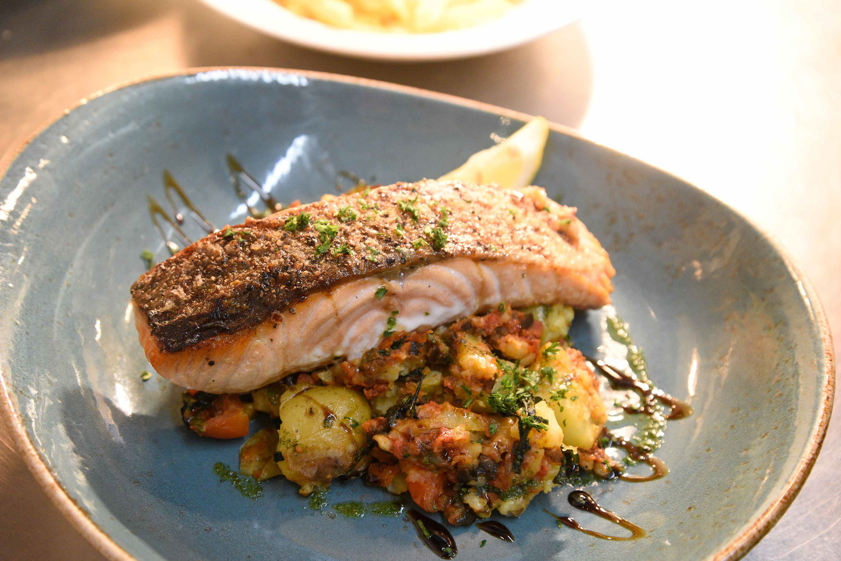 Sea Breezes restaurant in Portree sell Salmon seafood dishes 